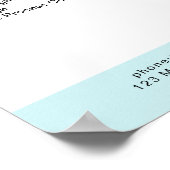 Eenvoudige witte blauwe prijslijst poster (Hoek)