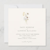 Eenvoudige witte bloem | Ivory Square Kaart (Voorkant)