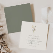 Eenvoudige witte bloem | Ivory Square Kaart