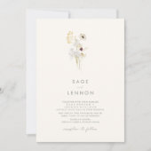Eenvoudige witte bloem | Ivory Wedding Kaart (Voorkant)