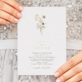 Eenvoudige witte bloem | Uitnodiging tot goudolie