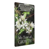 Eenvoudige Witte Bloem Waterverf Mini Klembord (Schuin)