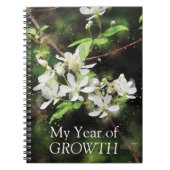 Eenvoudige Witte Bloem Waterverf Notitieboek (Voorkant)