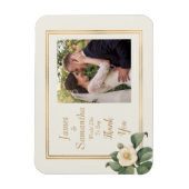 Eenvoudige witte bloemen | Aangepaste foto dank u Magneet (Verticaal)