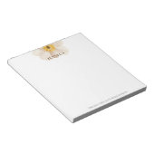 Eenvoudige witte Bloemen Anemoon Waterverf Notitieblok (Schuin)