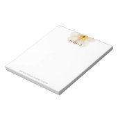 Eenvoudige witte Bloemen Anemoon Waterverf Notitieblok (Linkerzijde)