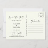 Eenvoudige witte bloemen sparen de datum kaart (Achterkant)