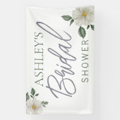 Eenvoudige Witte Bloemen Vrijgezellenfeest Banner (Verticaal)