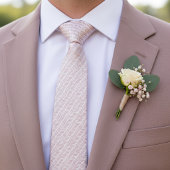 Eenvoudige Witte Blush Roze Abstract Chevron Stropdas