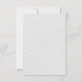 Eenvoudige witte bold script lettering bruidsshowe bedankkaart (Achterkant)