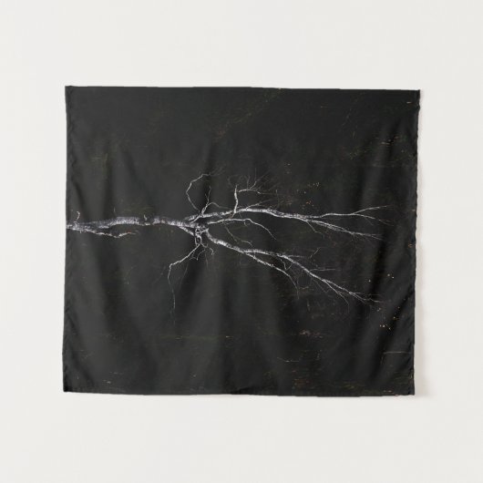 Eenvoudige witte boom wandkleed (Voorkant (horizontaal))