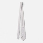 Eenvoudige Witte Champignon Ivoor Abstract Chevron Stropdas (Achterkant)
