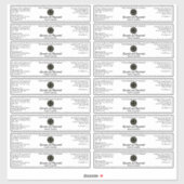 Eenvoudige Witte Cosmetica Potje Label w Logo 1.25 (Vel)