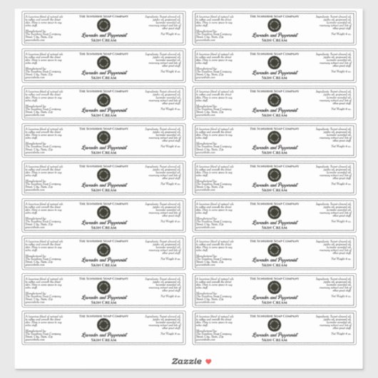 Eenvoudige Witte Cosmetica Potje Label w Logo 1.25 (Vel)