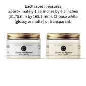 Eenvoudige Witte Cosmetica Potje Label w Logo 1.25