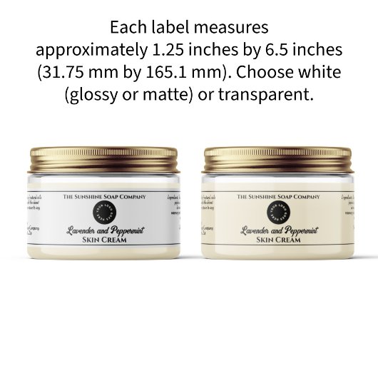 Eenvoudige Witte Cosmetica Potje Label w Logo 1.25