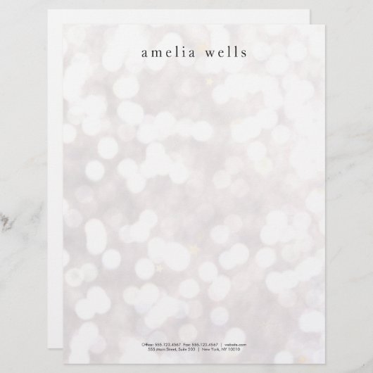 Eenvoudige Witte Creatieve Professionele Modern Briefhoofd (Voorkant / Achterkant)