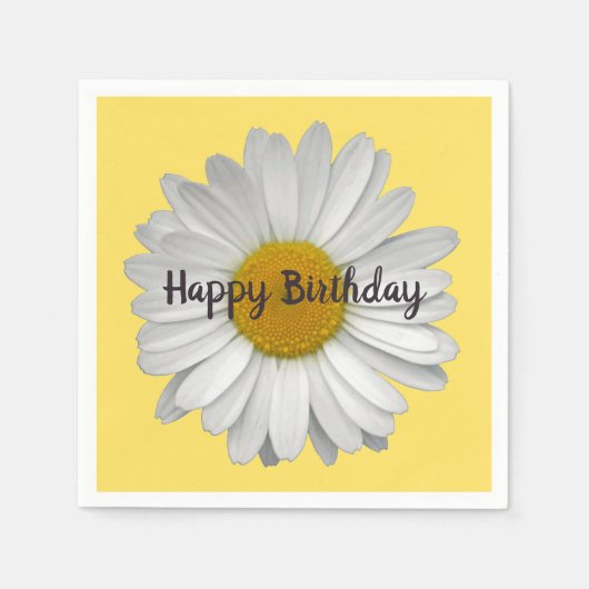 Eenvoudige witte dagdroger op geel servet (Voorkant)