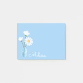 Eenvoudige Witte Daisies Mason Jar Harten Geperson Post-it® Notes (Voorkant)