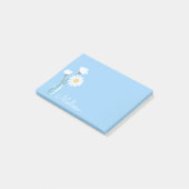 Eenvoudige Witte Daisies Mason Jar Harten Geperson Post-it® Notes (Schuin)