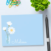 Eenvoudige Witte Daisies Mason Jar Harten Geperson Post-it® Notes