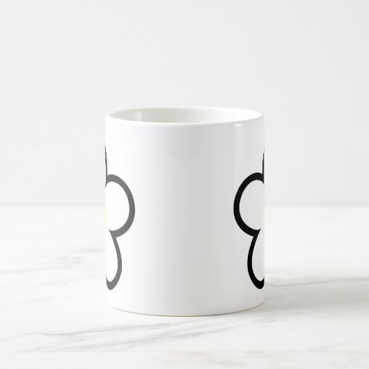 Eenvoudige Witte Daisy Bloem Leuke 70s Lente Graph Koffiemok (Center)