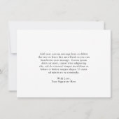 Eenvoudige witte Daisy bloemenelegante bruiloft Bedankkaart (Achterkant)