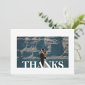 EENVOUDIGE WITTE DANK U FOTOBERICHT KAART (Staand voorkant)