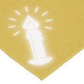 Eenvoudige witte Decor Kerstmis op Goud | Tafelkleed (Gekanteld)