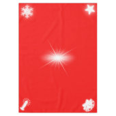Eenvoudige witte Decor Kerstmis op Rood | Tafelkleed (Voorkant)