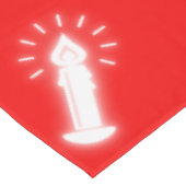 Eenvoudige witte Decor Kerstmis op Rood | Tafelkleed (Gekanteld)