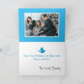 Eenvoudige Witte Dode met de Tekst van het Aandeel Feestdagen Kaart (Binnen)