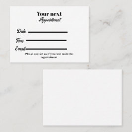 Eenvoudige witte elegante arts afsprakenkaartje