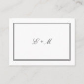 Eenvoudige Witte Elegante Huwelijksdetails QR Code Informatiekaartje (Achterkant)