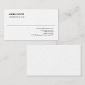 Eenvoudige witte elegante vlakke professionele min visitekaartje (Voorkant / Achterkant)