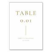 Eenvoudige witte en gouden champagne bruiloft kaart (Achterkant)