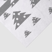 Eenvoudige witte en grijze kerstbomen Snow Holiday Tissuepapier (Detail)