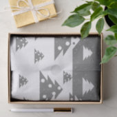 Eenvoudige witte en grijze kerstbomen Snow Holiday Tissuepapier (Geschenk)
