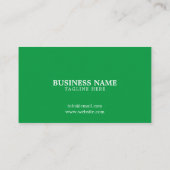 Eenvoudige, witte en groene grassteigers visitekaartje (Achterkant)