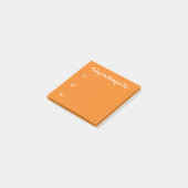 Eenvoudige witte en Oranje dankbaarheid Post-it® Notes (Schuin)