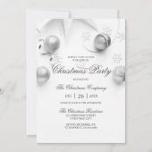 Eenvoudige, witte en zilverfeestelijke feestdagen kaart (Voorkant)