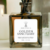 Eenvoudige witte en zwarte tekst rode diffuser lab vierkante sticker