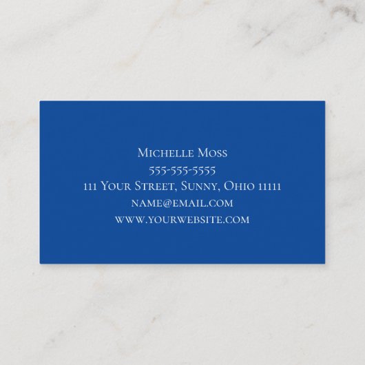 Eenvoudige witte feestdag visitekaartje (Achterkant)