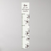 Eenvoudige witte flora boven maatstaven groeigrafi poster (Voorkant)