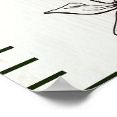 Eenvoudige witte flora boven maatstaven groeigrafi poster (Hoek)