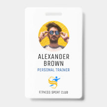 Eenvoudige witte foto Logo en QR code medewerker I