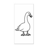 Eenvoudige witte gans rubberstempel (Afrduk)