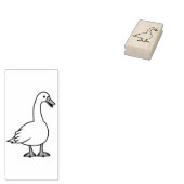 Eenvoudige witte gans rubberstempel (Gestempeld)