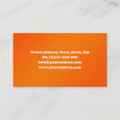 Eenvoudige Witte, Gele & Oranje Healthy Life Kaart Visitekaartje (Achterkant)