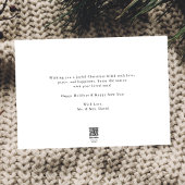 Eenvoudige witte getrouwde en vrolijke kerstfoto feestdagenkaart